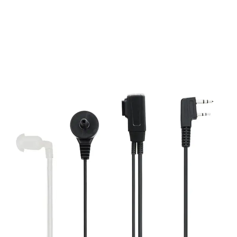 Baofeng-auriculares con micrófono PTT de 2 pines, tubo de aire acústico, micrófono, auricular para Radio Walkie Talkie antiradiación EMF