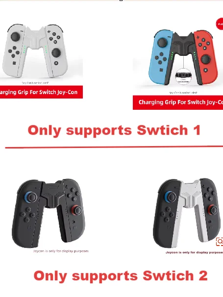 แท่นชาร์จสําหรับสวิทช์ 2/1 Joycon Handle GAMING Controller Grip สถานีชาร์จสําหรับอุปกรณ์ Nintendo SWITCH
