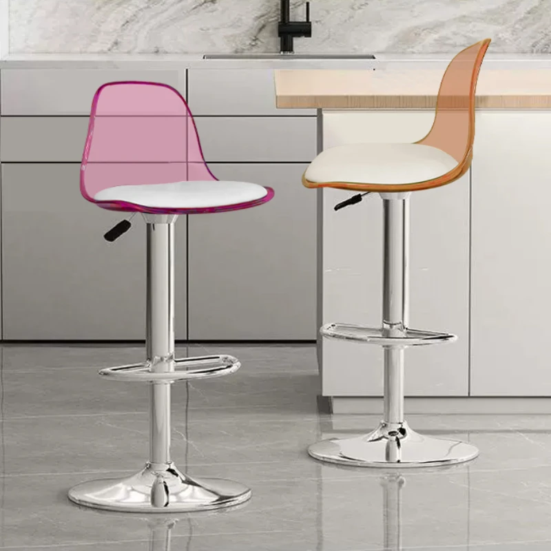 Transparente Höhe Bar stuhl Acryl Wohnzimmer drehbar Barhocker hoher Hocker verstellbare moderne Esszimmers tühle Büromöbel