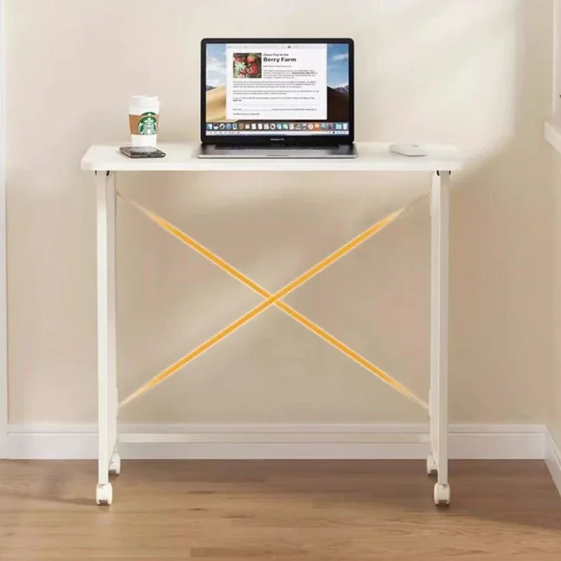 Home Foldable Table Small Portable Version No Installation Table Foldable and Movable Rectangular Space Saving Version