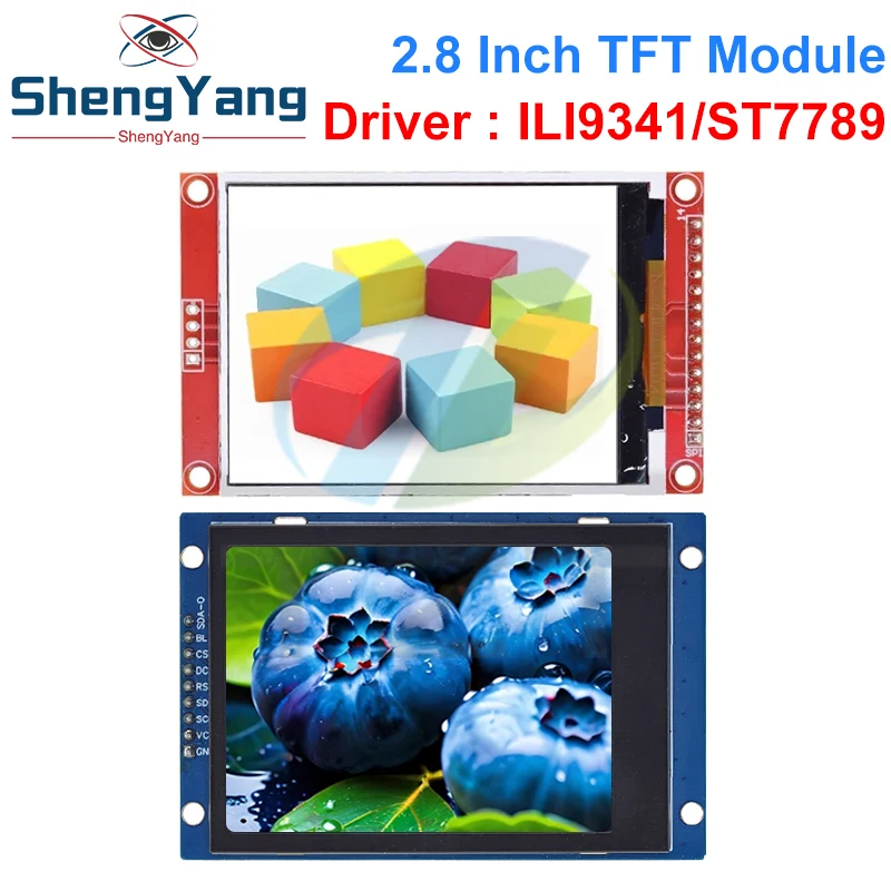 2.8" 240x320 SPI TFT LCD Serial Port Module With PCB Adapter Micro SD ILI9341 / ST7789V 5V/3.3V 2.8 inch LED Display For Arduino