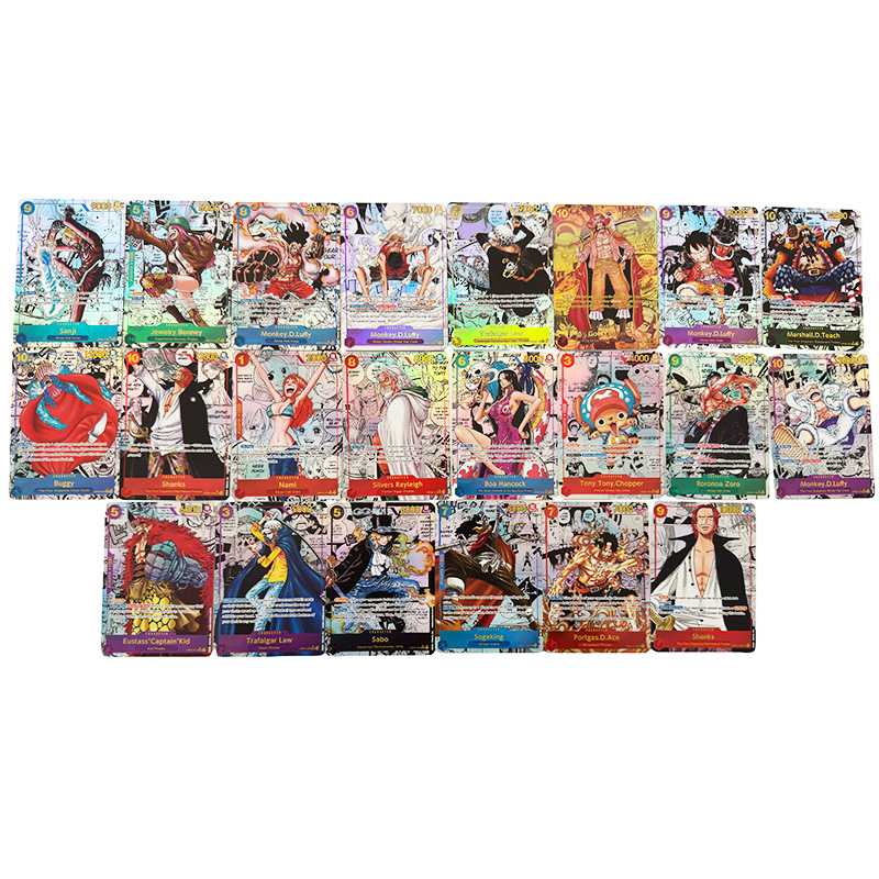 Аниме One Piece японская английская версия OPCG комиксы реплика Shanks Rayleigh Nika Luffy Buggy обучающая игра аниме коллекционные карты