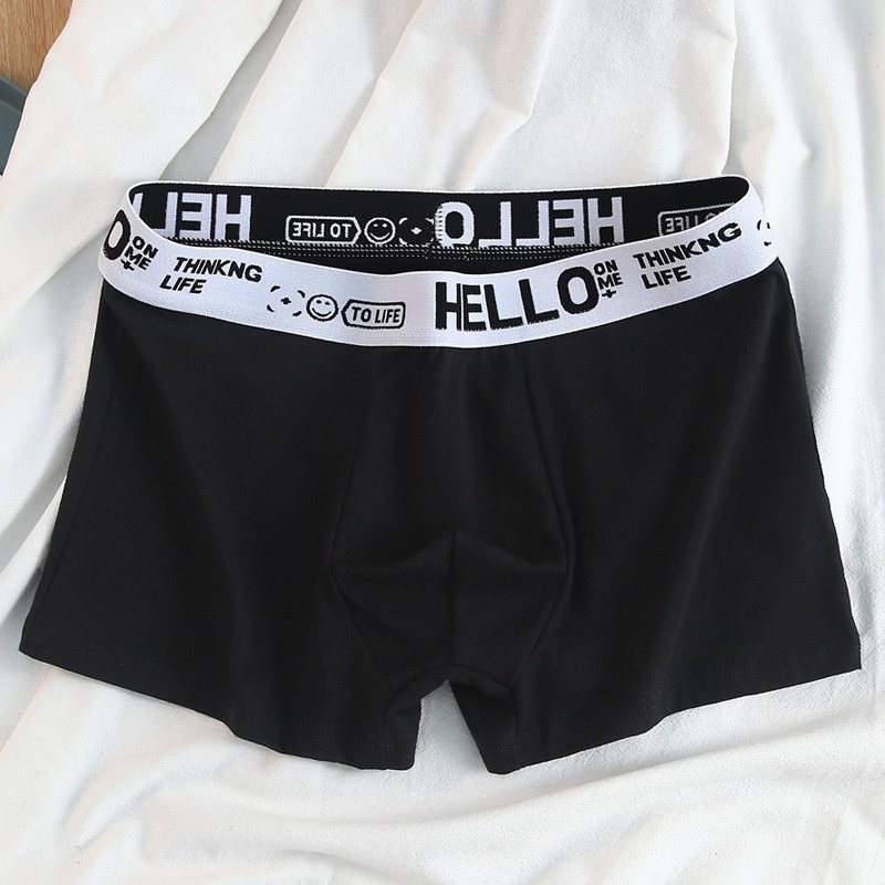 4 pçs roupa interior masculina cor sólida roupa interior antibacteriana meados de cintura solta confortável respirável carta plus size boxers