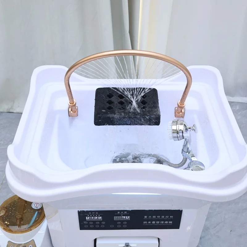 Cabeça de lavagem de cabelo profissional terapia spa sem encanamento portátil shampoo bacia pia com tanque de água cabeça spa para salão de beleza