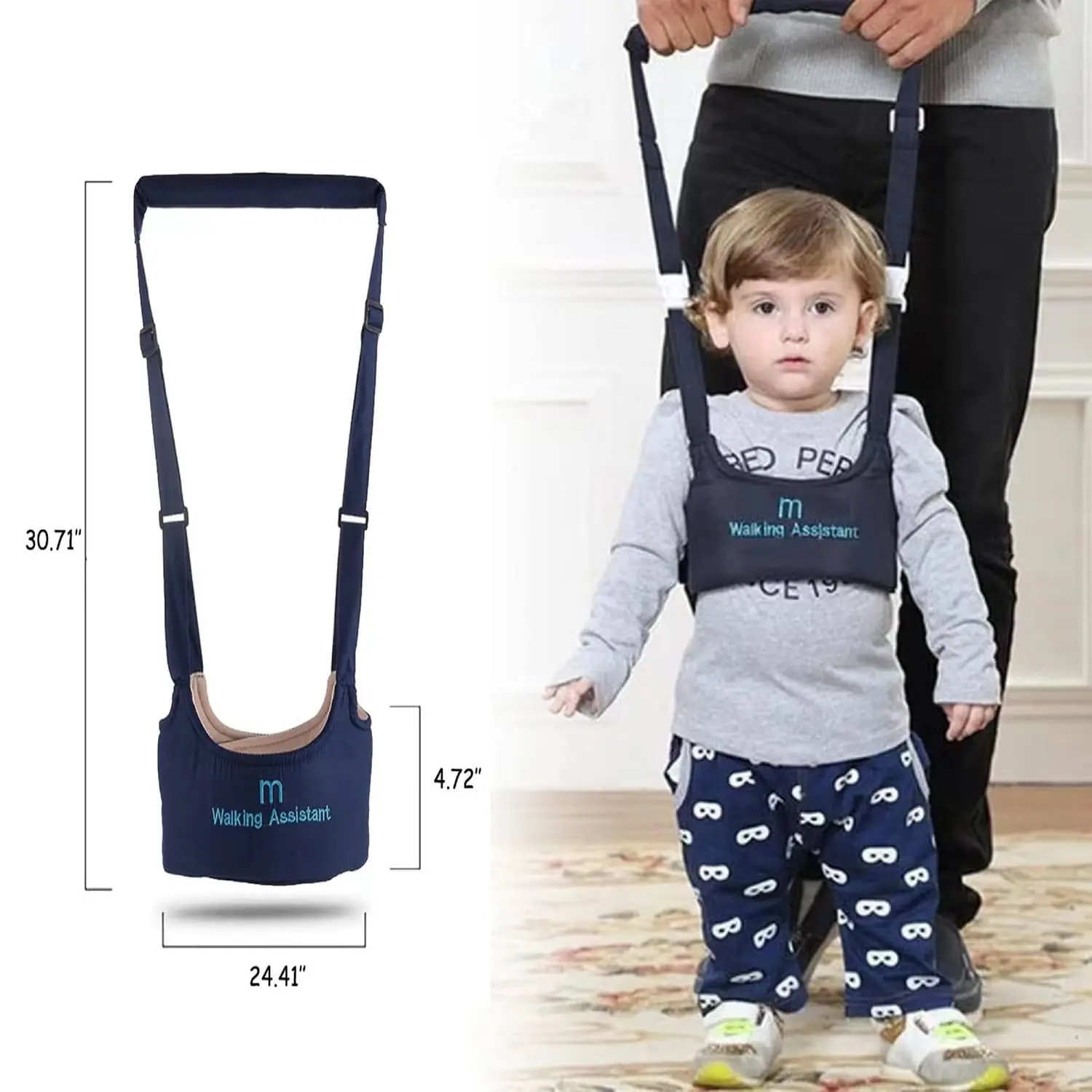Baby-Gehgeschirr, Kleinkind-Säuglings-Gehgeschirr, Assistent-Gürtel, Baby Walk Learning Help Support Assist Trainer für 6–24 Monate