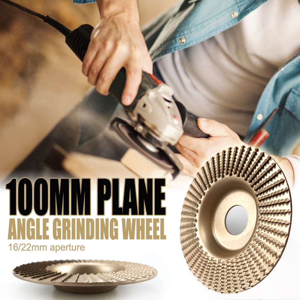 100mm avião chanfrado ângulo rebolo 16/22mm abertura disco rotativo lixar madeiras escultura ferramenta disco abrasivo para moedor de ângulo