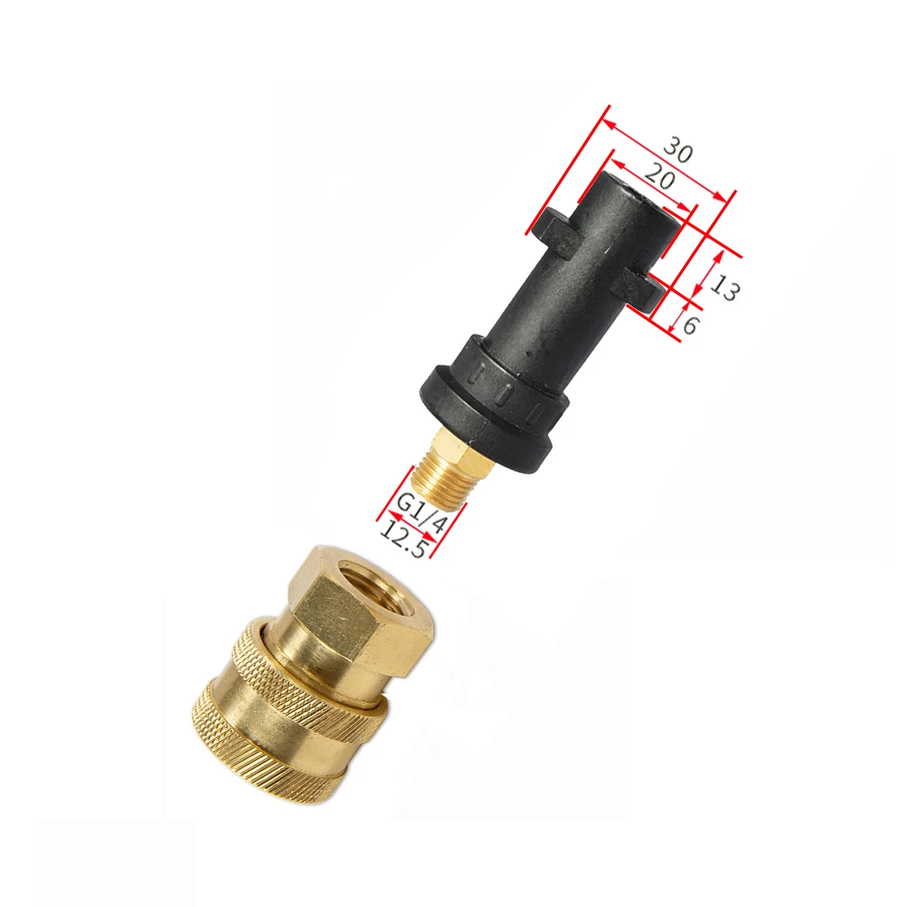 เครื่องฉีดน้ําแรงดันสูง Quick Connector 1/4 "สเปรย์ปืน Lance Bayonet อะแดปเตอร์ 1/4" Quick DISCONNECT Release สําหรับ Karcher