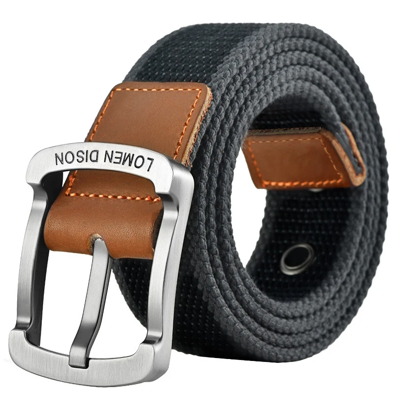 Cinturón táctico de lona para hombre, accesorios vaqueros informales que combinan con todo, faja para deportes al aire libre, caza, cinturón con hebilla de nailon