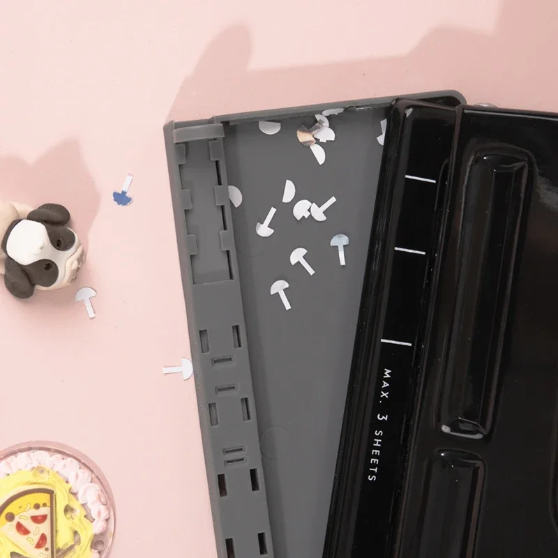 Fromthenon Mushroom Disc Hole Punch 2/4/11 Holes Puncher for A4 B5 A5 Discbound Letter Junior Notebook Planner Stationery