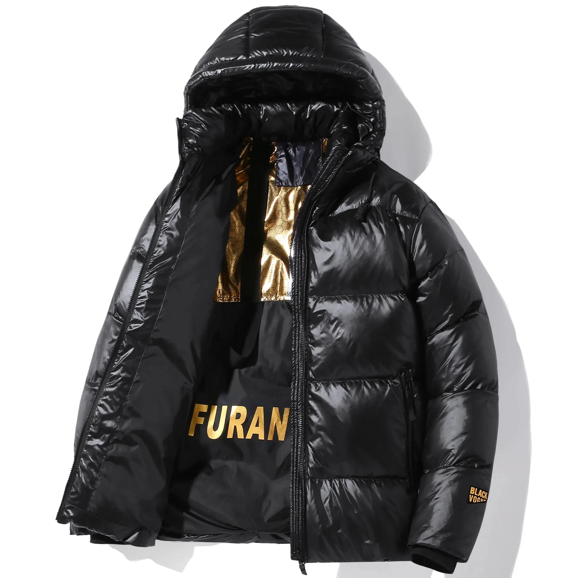 New men plus size down jacket white duck down black gold extra fat fashion large size down warm thick warm jacket