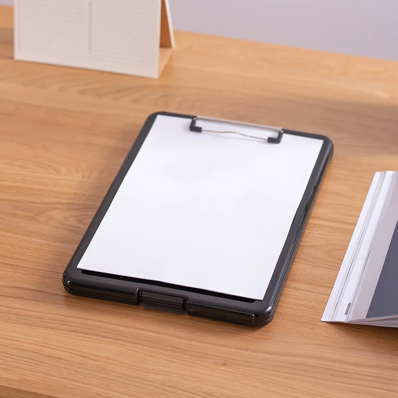 A4 Plastic Storage Clipboard File Box Case Document File Folder Clipboard Office Drop Shipping