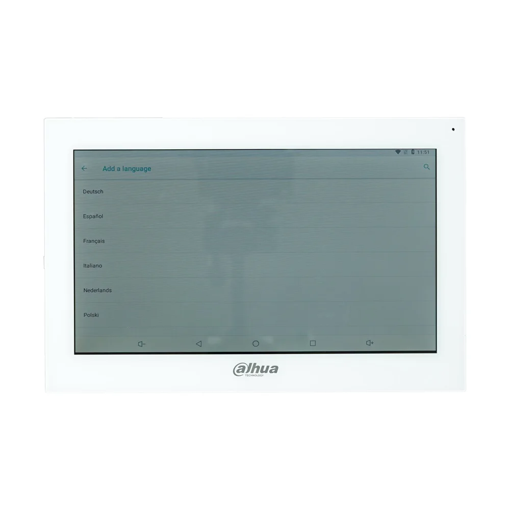 Dahua branco VTH5341GW-W / VTH5341G-W PoE (802.3af) Android monitor interno de 10 polegadas, monitor de vídeo porteiro, monitor de campainha com fio