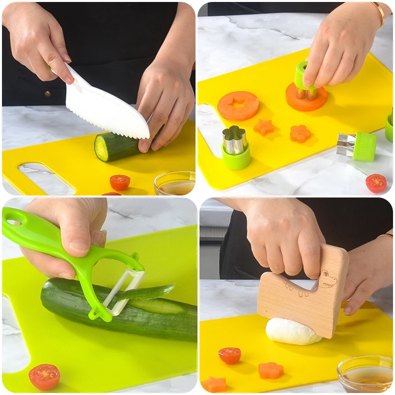 子供クッキングカッターセット子供ナイフ幼児カッタープラスチックケーキフルーツナイフ子供 DIY ピーラーツールキッチンアクセサリー