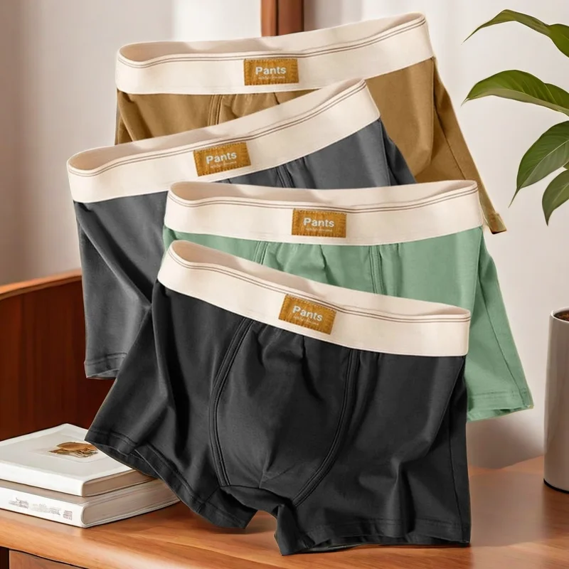3 uds bragas para hombre BoxerShorts de algodón ropa interior para hombre Boxers para hombre transpirables U convexo calzoncillos masculinos bañadores sexis
