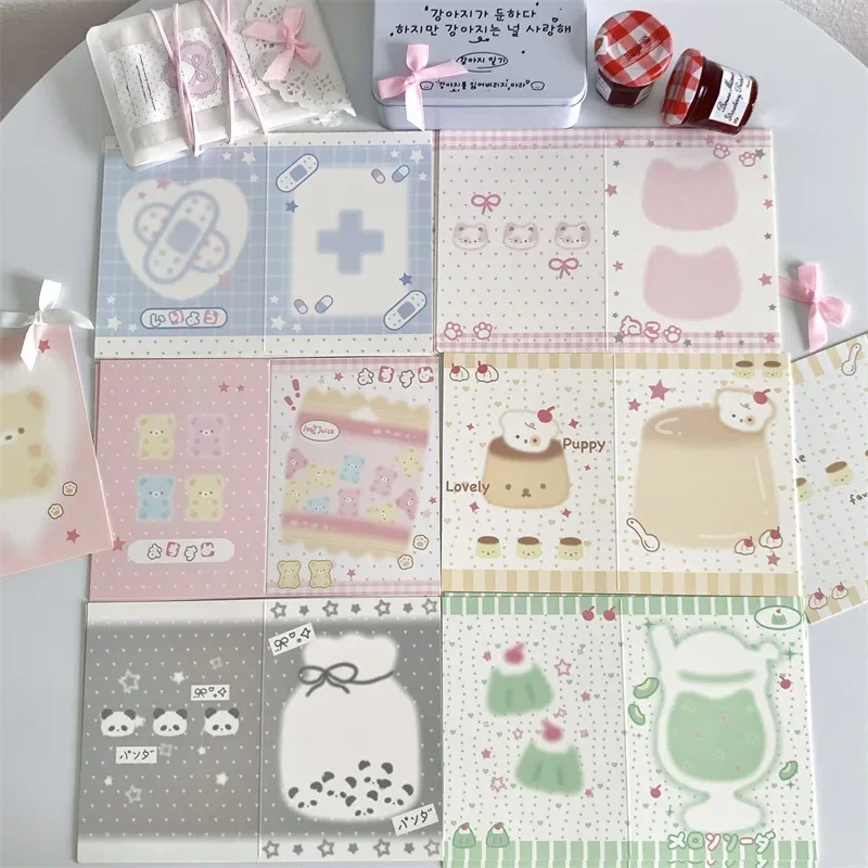 10 шт. корейские INS мягкие милые вещи складная задняя карта Kpop Idol 3-дюймовая фотокарта DIY декор упаковка картонная упаковка для девочек