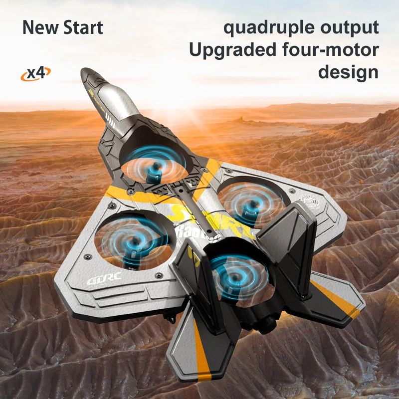 RC Pengendali Jarak Jauh Pesawat เครื่องบิน2.4G เซ็นเซอร์แรงโน้มถ่วงเครื่องบิน Tough Epp Glider LED Stunt ม้วน Jet เฮลิคอปเตอร์ของเล่นสำหรับเด็กเด็ก