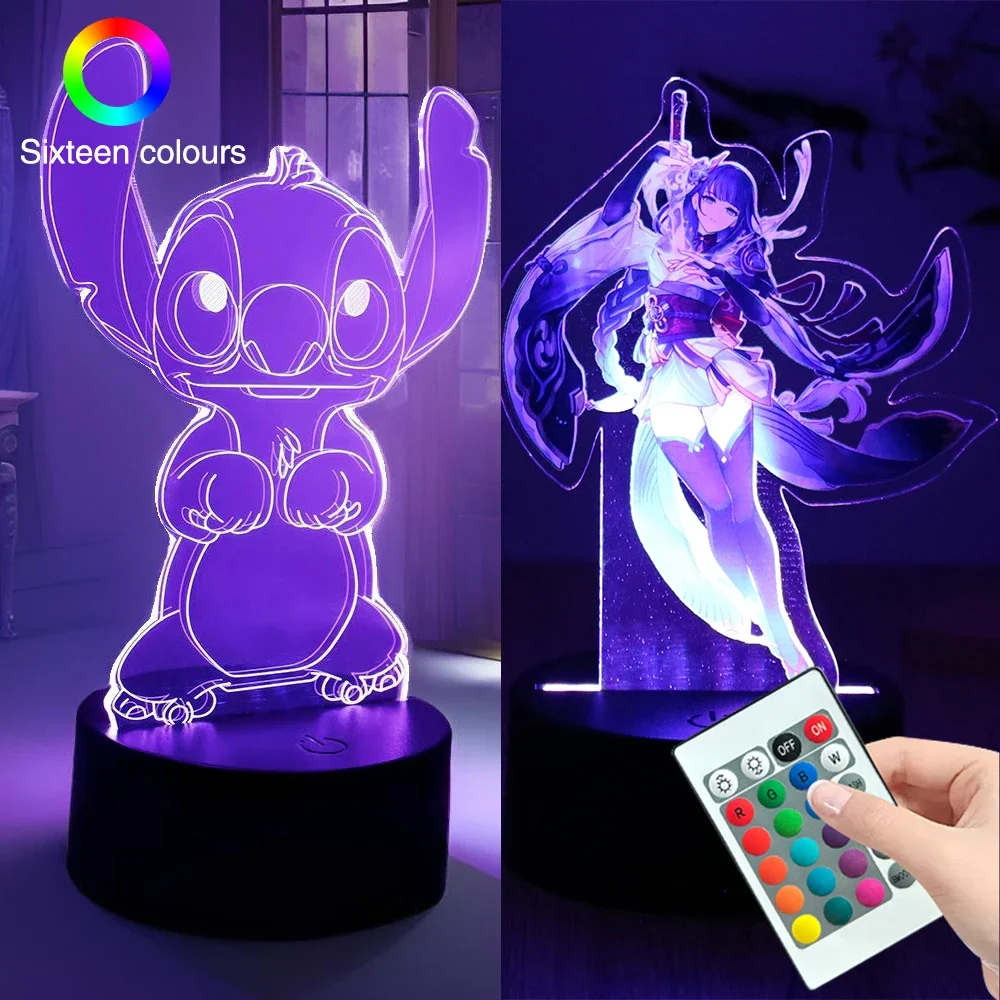 Lampade da notte a LED Illusion Stitch Telecomando Smart Touch Home Room Decor Lampada Natale San Valentino Regali di compleanno