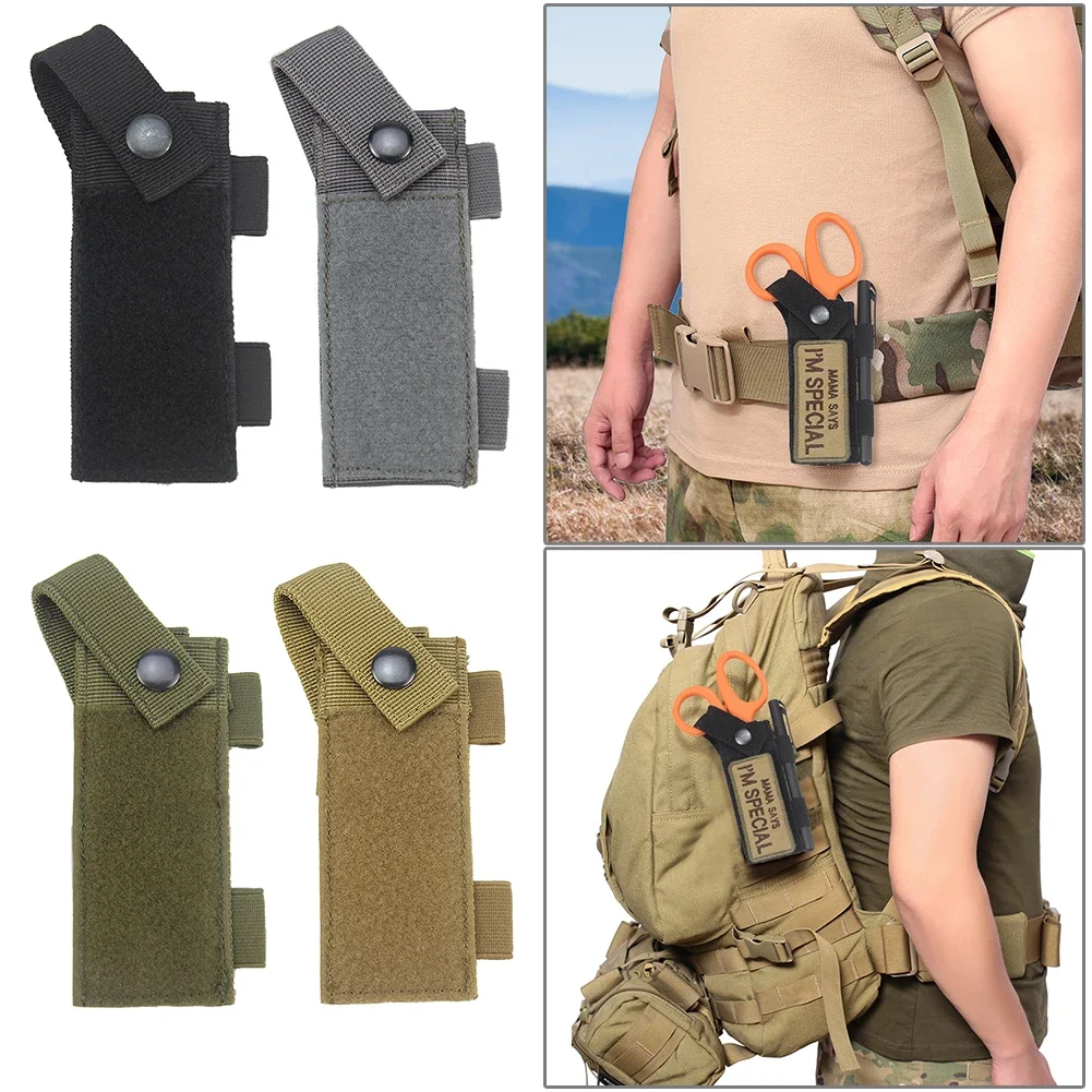 กระเป๋าคาดเอว MOLLE Scissors - EDC Multitool และที่ใส่ไฟฉายสําหรับการเดินป่าล่าสัตว์ |   กระเป๋ายุทธวิธีกันน้ํา ​