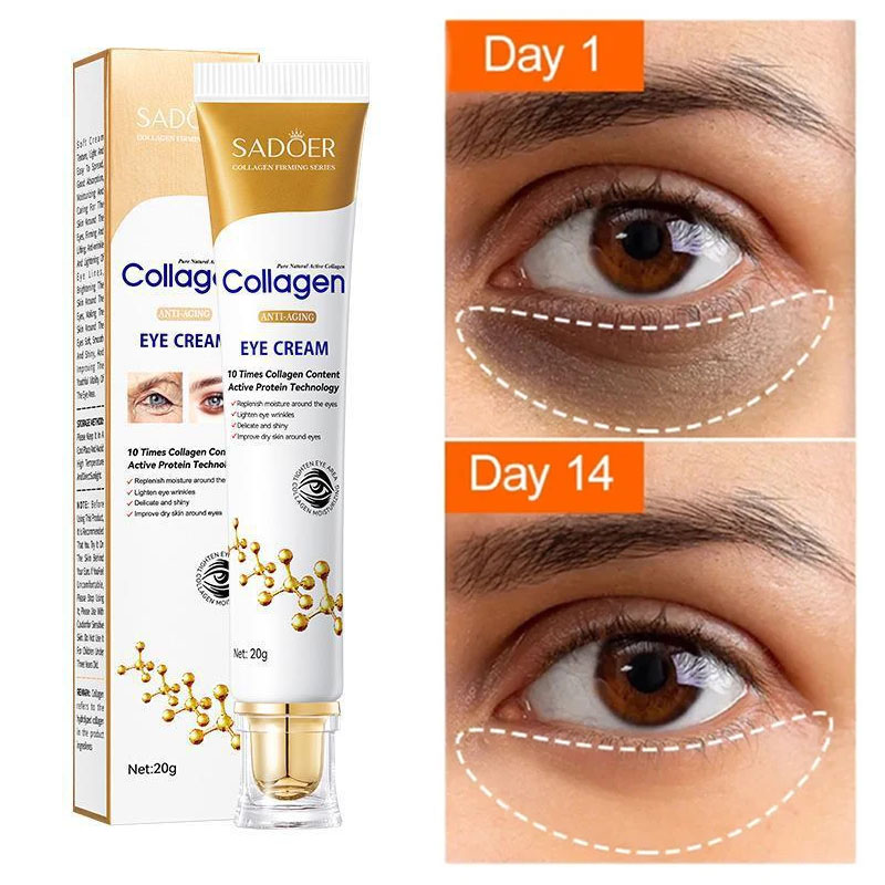 Fast Instant Eye Bag Removal Cream Collagen Removal Wrinkles Firming Skin Fade Fine Lines Brighten Dark Circle Remove Eye Care