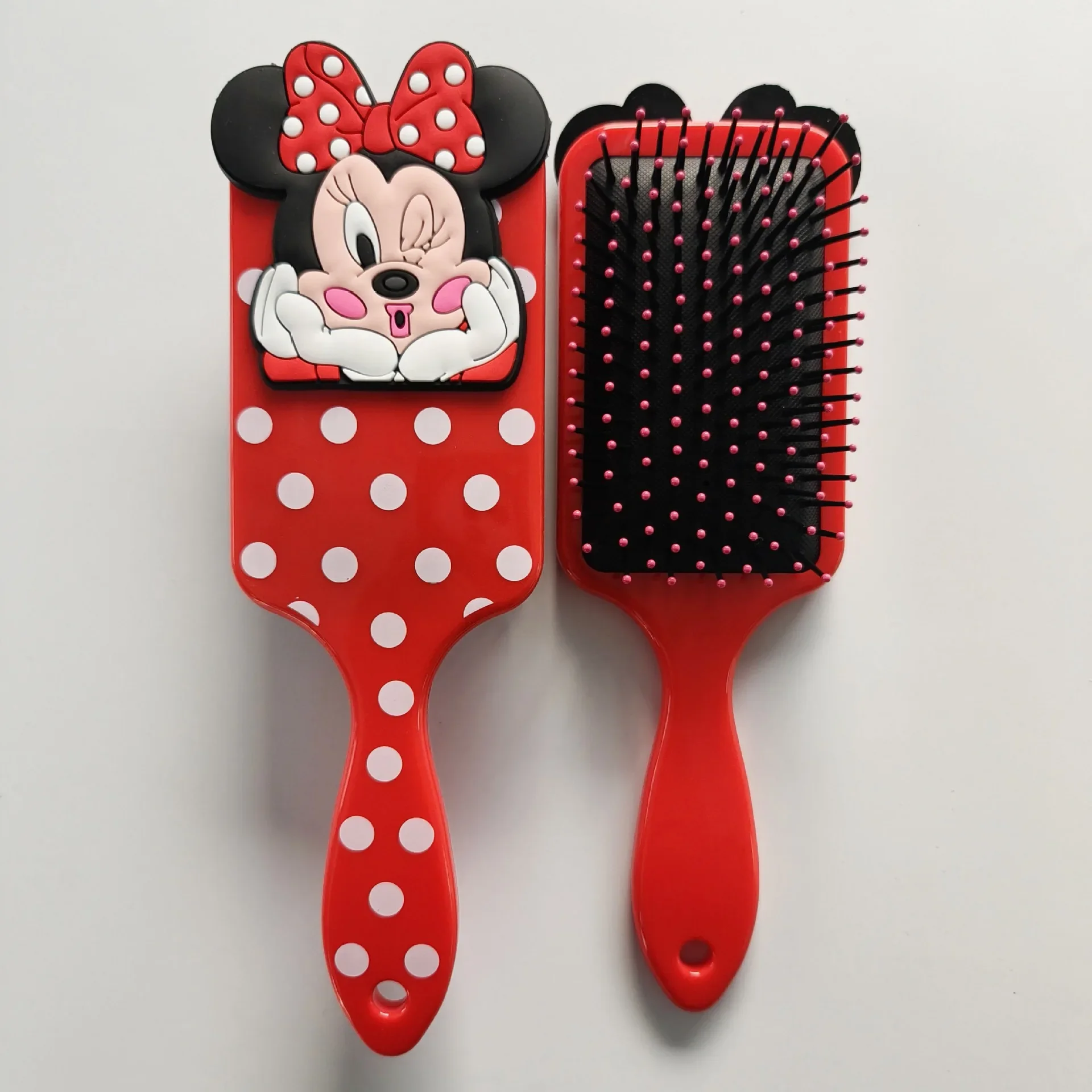 Disney mickey mouse minnie anime menina ponto pente mickey & minnie mouse cabeleireiro e massagem pente estudante almofada de ar pente