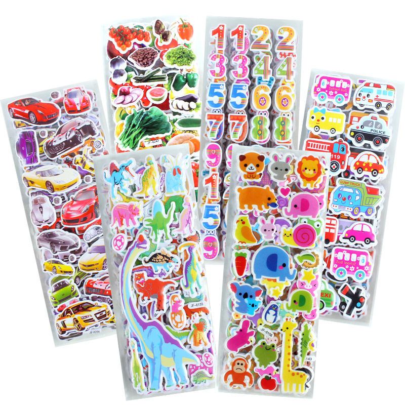 40 60 fogli diversi adesivi 3D per bambini adesivi gonfi per bambini ragazzi ragazze insegnanti ricompensa artigianale scrapbooking regalo giocattoli