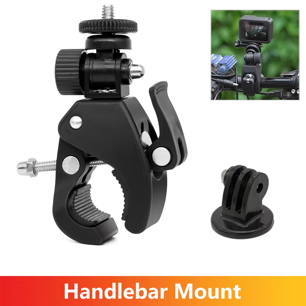 Fahrrad Lenker Halterung Motorrad Halter Für GoPro Hero 13 12 11 10 9 8 AKASO SJCAM Insta360 DJI Osmo Action Kamera Zubehör