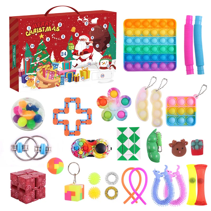 Decompression Christmas Blind Box 24 Day Countdown Arrival Day Christmas Gifts Dongdongle Blind Box Gift Box Set
