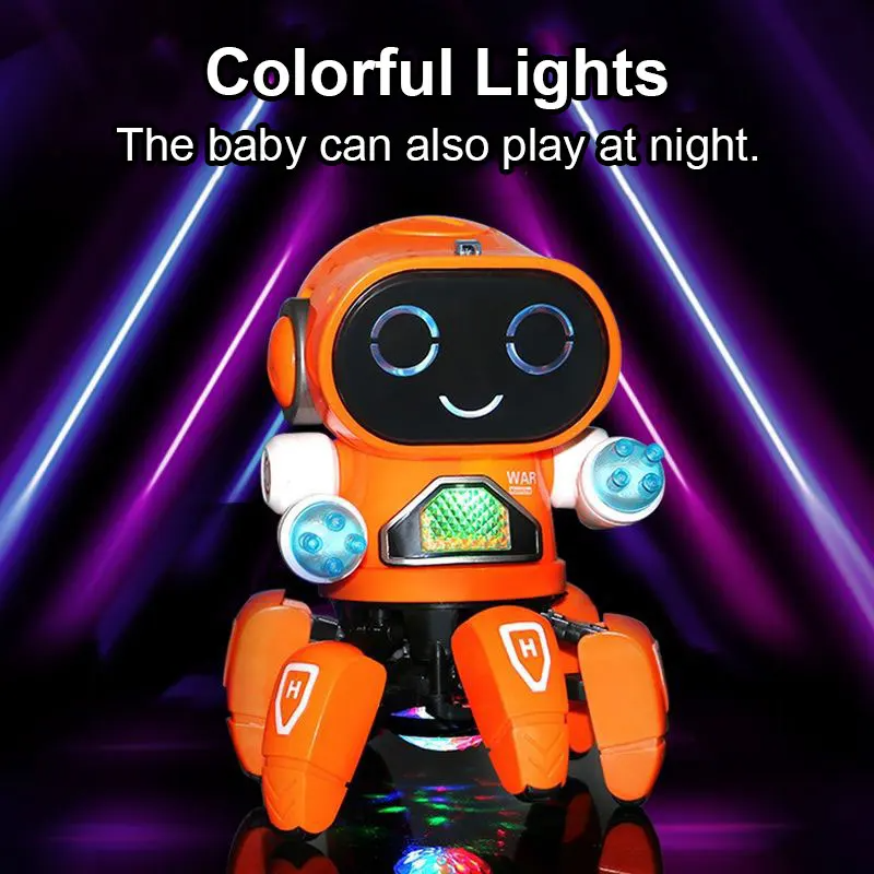 キッズダンスロボット音楽 LED 6 爪タコロボット誕生日プレゼントのおもちゃ子供の早期教育赤ちゃんのおもちゃ男の子女の子