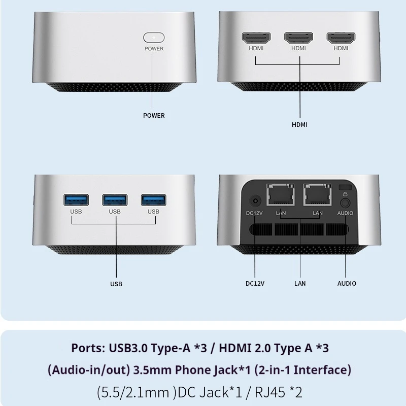 ERAZER U33/U35 Pocket PC Host Home Audio Video Online Course Learning Business Office 0.3L Palm Mini Host Computer Machine