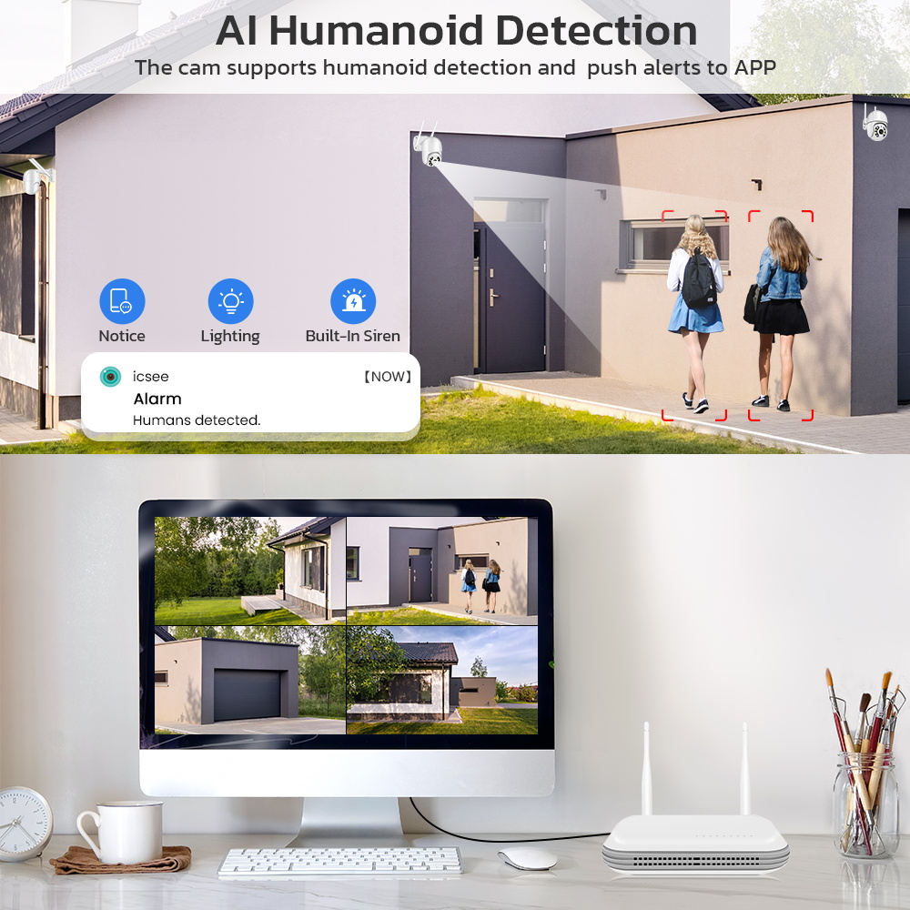 Mini WiFi NVR 8CH 3MP 4CH 5MP H.265 Onvif Wireless Network Video Recorder Support Face Detection Email Alart XMEYE / iCSee App