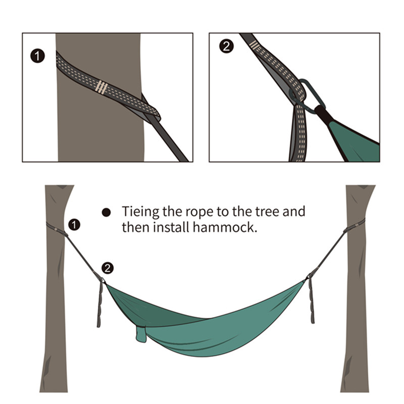 2Pcs High Bearing Capacity Hammock Straps 600lbs Breaking Strength Polyester Hammock Belt Rope 5 Ring Correias De Poliéster
