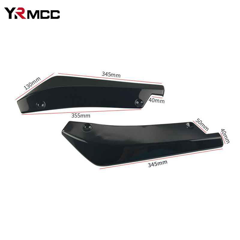 2 pçs amortecedor traseiro do carro anti-risco spoiler difusor divisor protetor de riscos carro lábio pára-choques acessórios universais de fibra de carbono