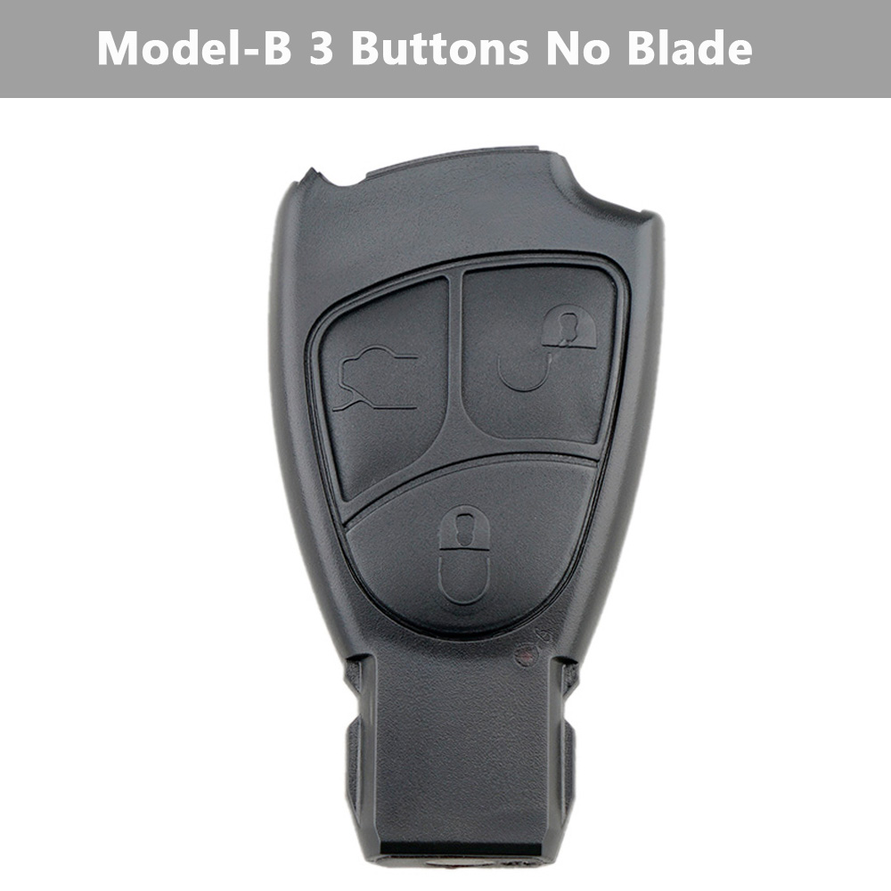 2/3/4 Buttons Smart Car Key Fob Shell Auto Car Key Case Replacement Remote Cover Fit for Mercedes-BenzC M B E CL SL Key Shell