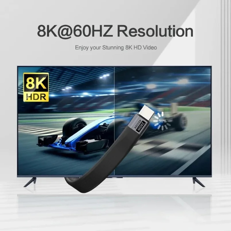 240 W USB-C-Ladekabel für iPhone 16 USB 4-Kabel Tragbarer Schlüsselanhänger 40 Gbit/s Datenübertragung Thunderbolt 4/3 8K bei 60 Hz Videoanzeige