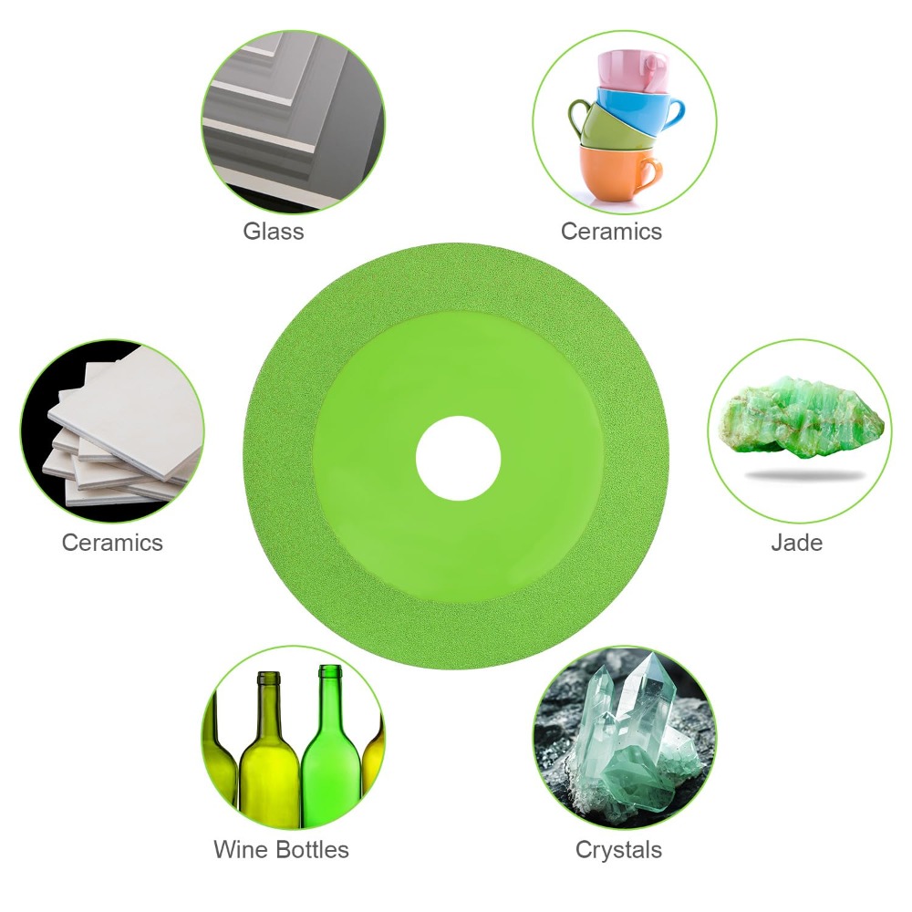 Glass Cutting Disc Diamond 100mm Marble Saw Ceramic Tile Jade Crystal Wine Bottles Grinding Chamfering Glass Cutting Tool 3/1pcs