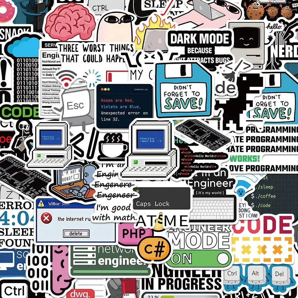 10/30/50pcs Divertenti Adesivi di Programmazione Java Cloud Language Internet Decalcomanie FAI DA TE Skateboard Bagagli Telefono Impermeabile Pacchetti di adesivi