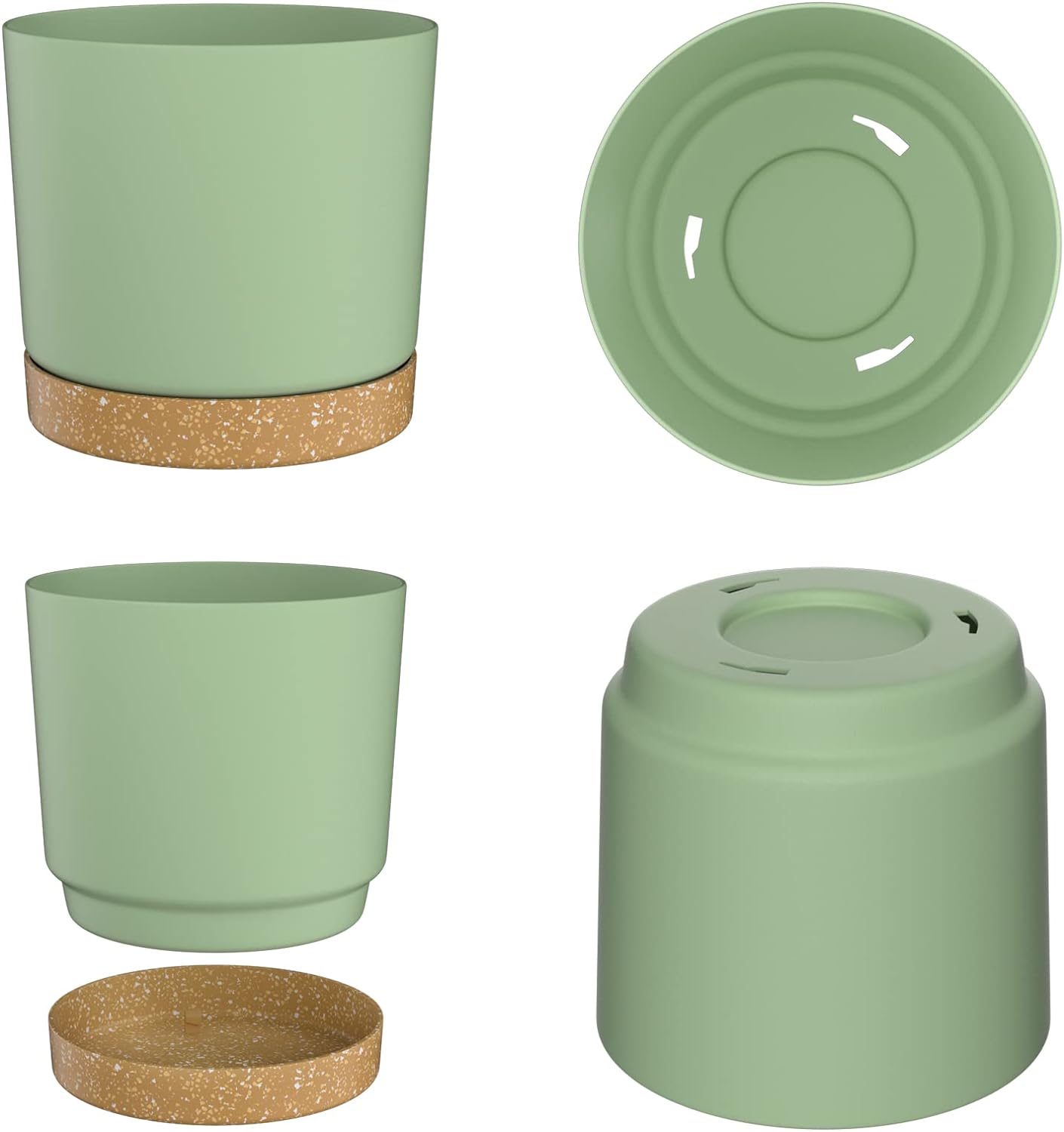 POTI per piante, POTI grandi e leggeri per piante da interno e piante da esterno, grandi POTI in plastica con drenaggio
