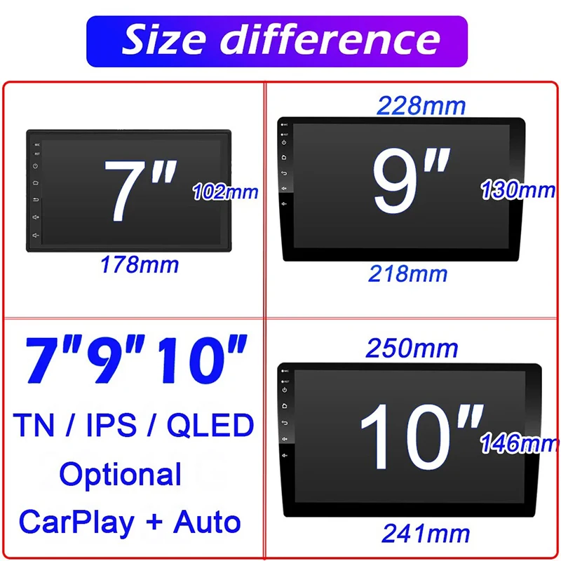 7/9/10 pulgadas Universal Android 13 Radio de coche 64G Autoradio android 2 Din radio de coche GPS BT Central Multimedia sistemas de coche inteligentes