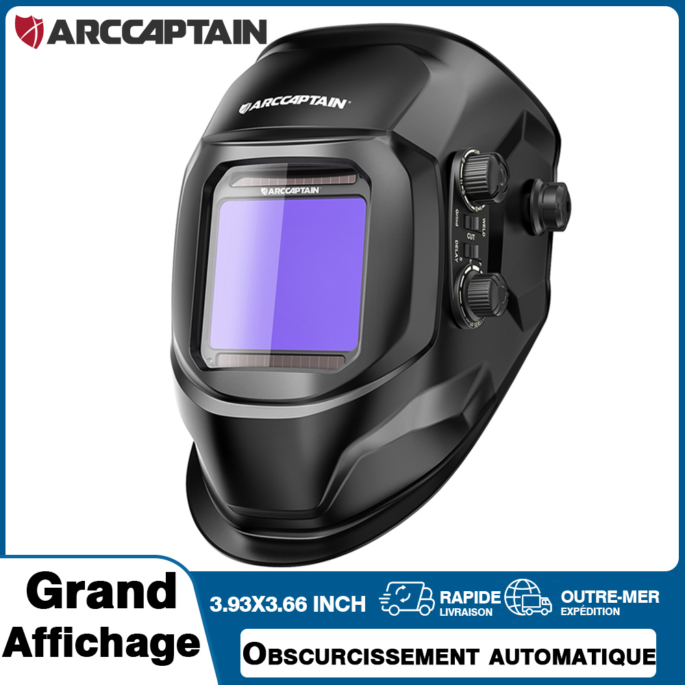 Casque de soudage ARCCAPTAIN, masque de soudage à obscurcissement automatique, 4 capteurs, alimenté par cellule solaire pour soudeur à ARC TIG MIG, chemises mascul mascul mascul mascul