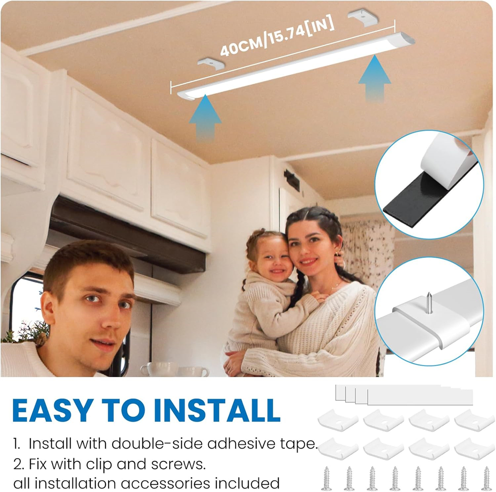 2PCS 168LED RV Ceiling Trunk Lights 12v/24v Camper Motorhome Caravan Interior Reading Lamps Light Bar Camping LED Caravan Light