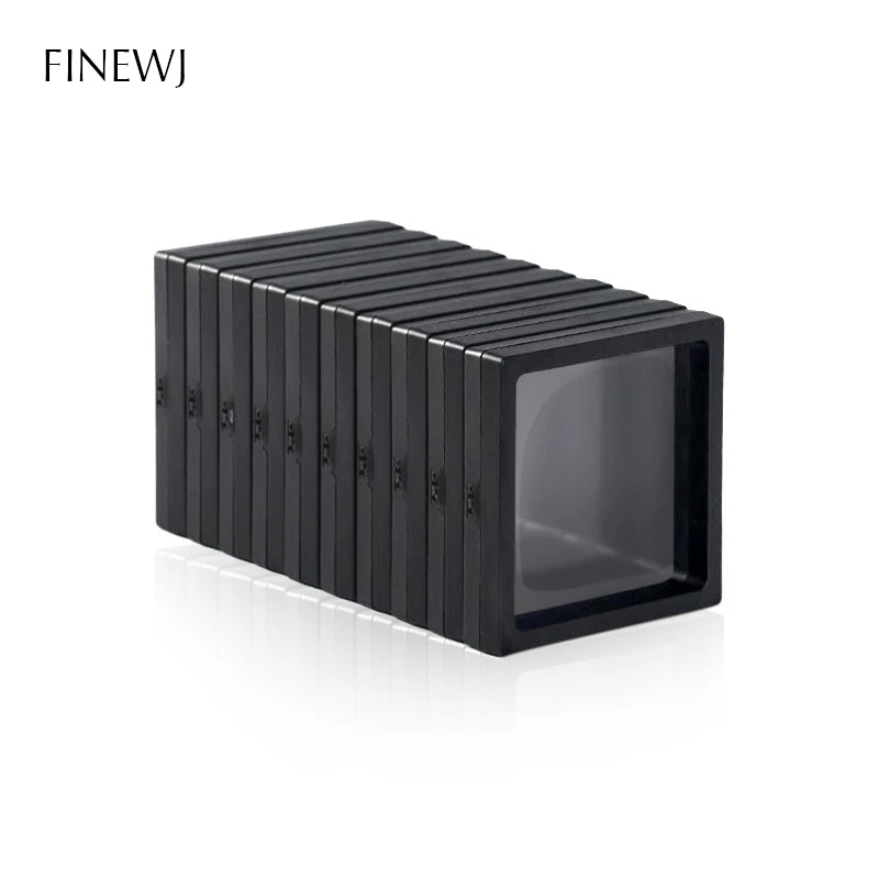 Bulk Lot of 10 PE Film Display Box Ring Earring Jewelry Stand Holder Membrane Case Coin Container Floating Presentation Retainer