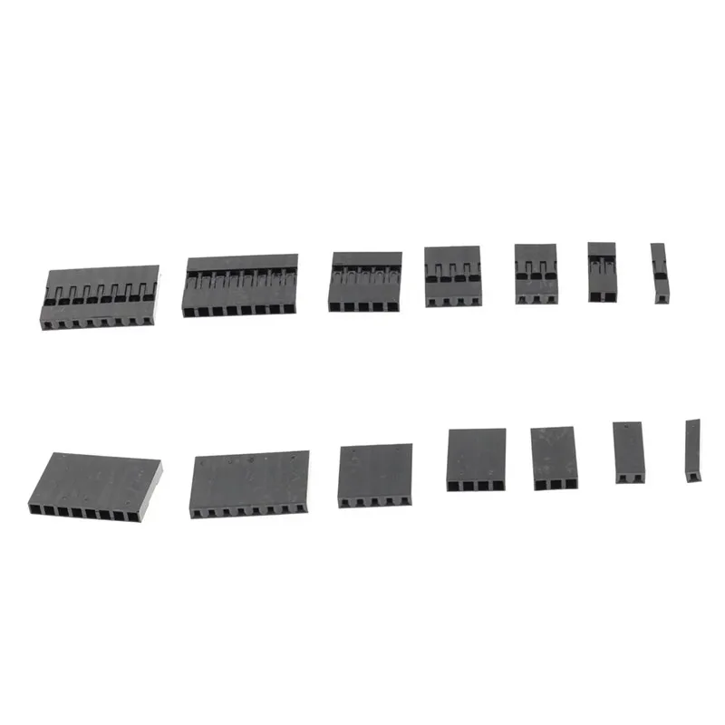 310 pçs/set 2.54mm macho + fêmea dupont fio jumper linha cabo 1/2/3/4/5/6/8 pinos cabeçalho conector habitação kit eletrônico diy