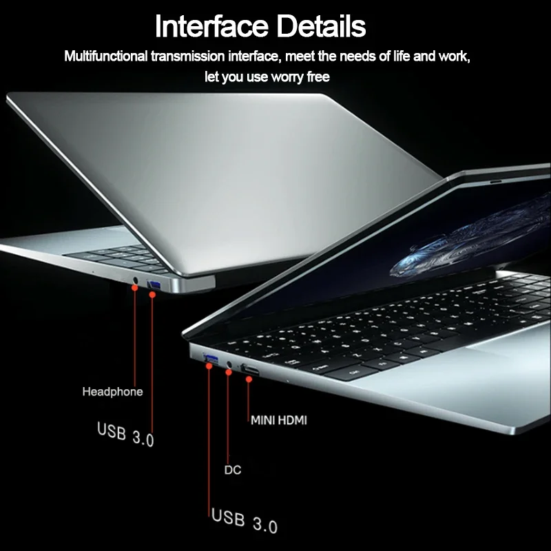 AKPAD AMD ラップトップ Ryzen 7 2700U、36GB RAM、2TB SSD、メタルボディ、Bluetooth、Windows 11 Pro、ポータブル ゲーム IPS ラップトップ