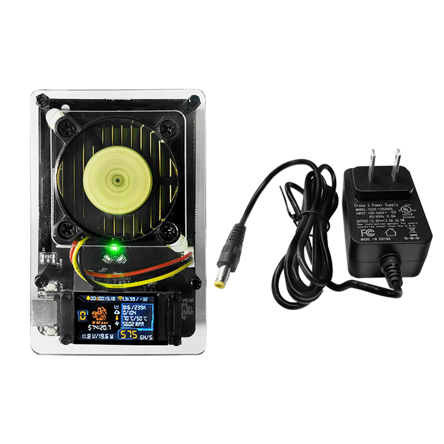 NMAxe NMMiner Offizielles Entwicklungsboard BM1366 Wi-Fi Bluetooth Unterstützung NMMiner Controller 500GH/S 1,14 Zoll IPS-Bildschirm