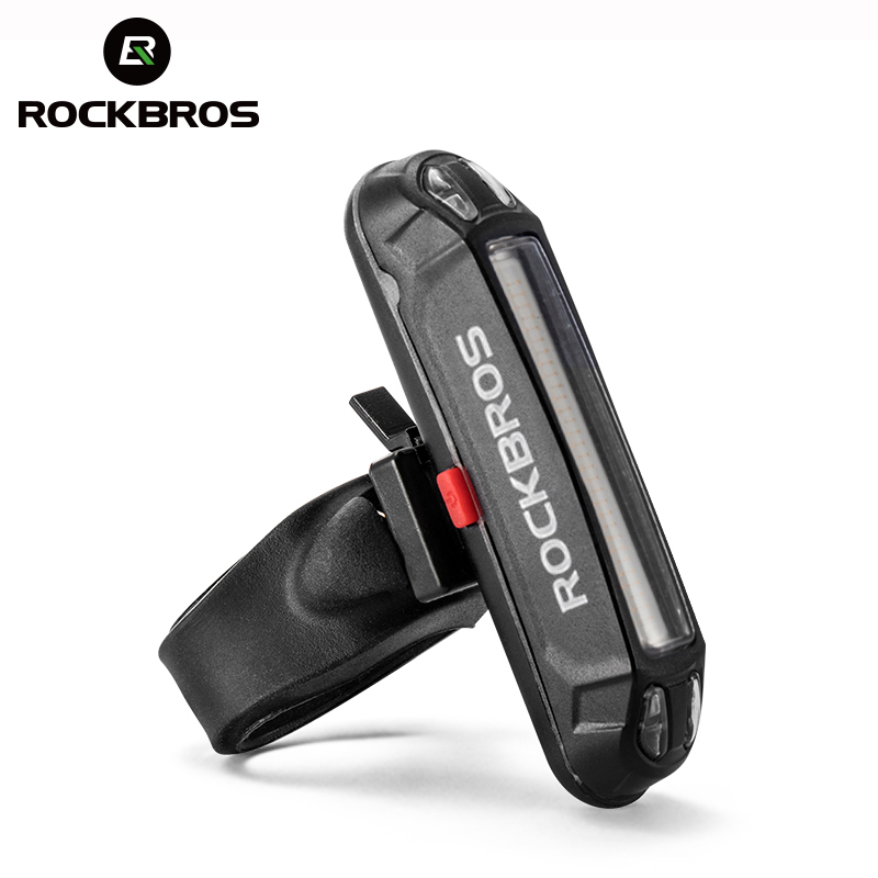 ROCKBROS Задний фонарь для велосипеда Водонепроницаемый подседельный штырь Предупреждающий задний фонарь для велосипеда MTB Дорожная светодиодная лампа Задний фонарь с зарядкой через USB Велосипедный фонарь