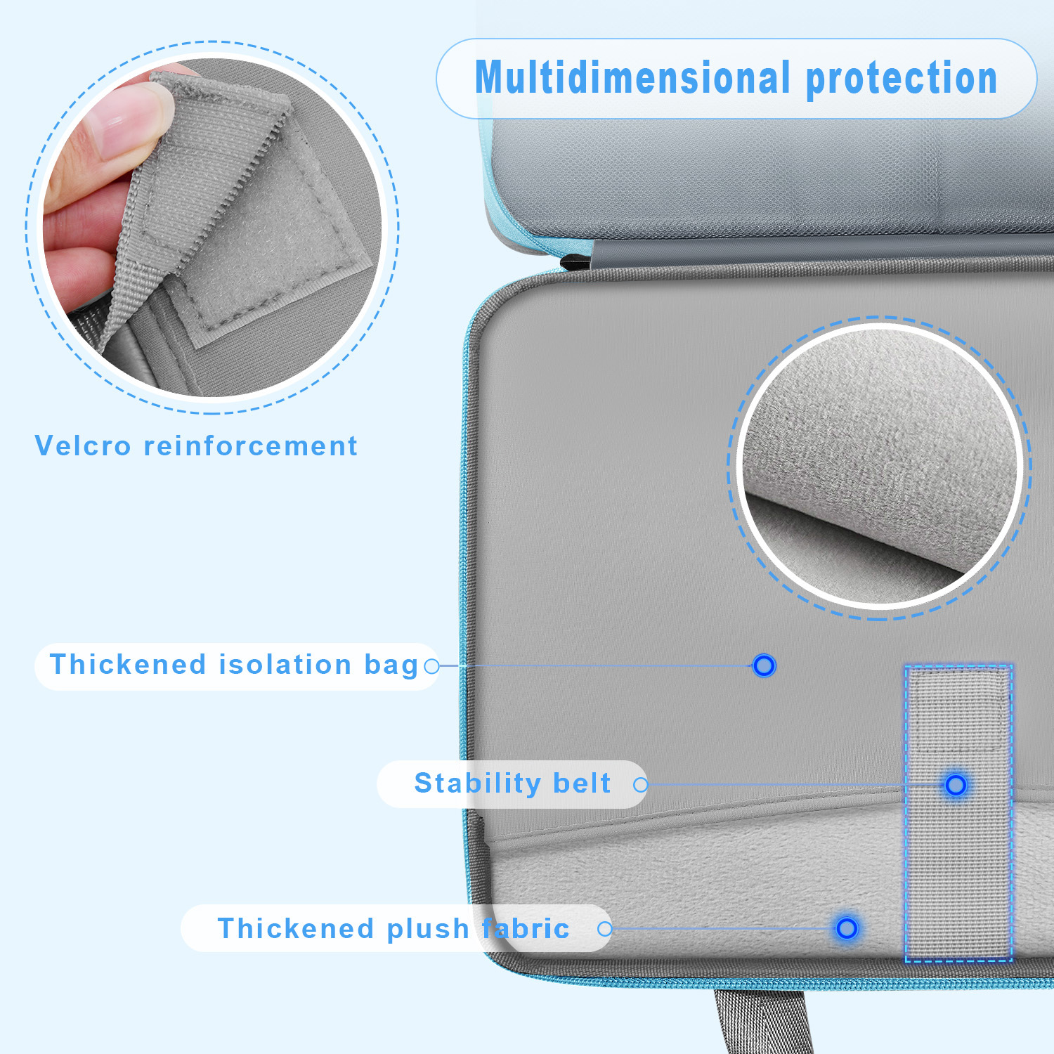 Maleta multifuncional expansível do portátil, acessórios de computador, saco do armazenamento, bolsa para notebooks populares, 15 "-16", 15 ", 15,6"