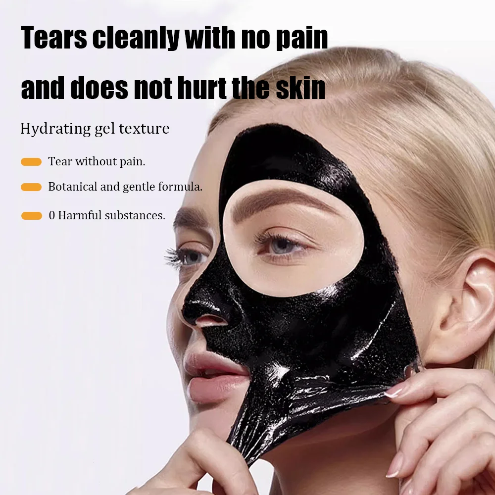 60g Bamboe Houtskoolvezel Masker Mee-eter Verwijderen Diep Masker Diepe Reiniging Reiniging Exfoliërende Masker Behandeling Zwart Masker