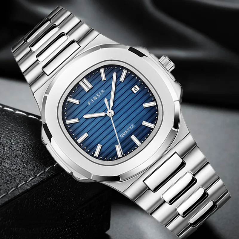 Un reloj clásico de marca, reloj de cuarzo para hombre, calendario cuadrado pequeño, reloj de alta gama moderno y personalizado, reloj informal ligero de estilo coreano para jóvenes estudiantes, el mejor regalo para él