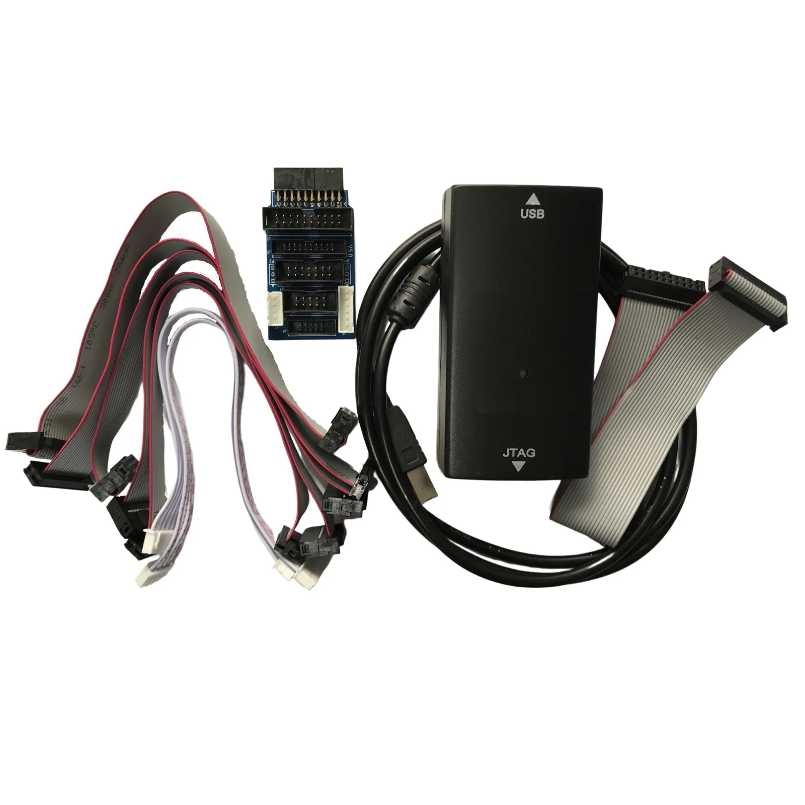 JLink V9 J LINK V9 для J-LINK V9 Адаптер эмулятора ARM Плата переключения Плоский ленточный кабель для STM32 ARM MCU USB JTAG Отладочный инструмент