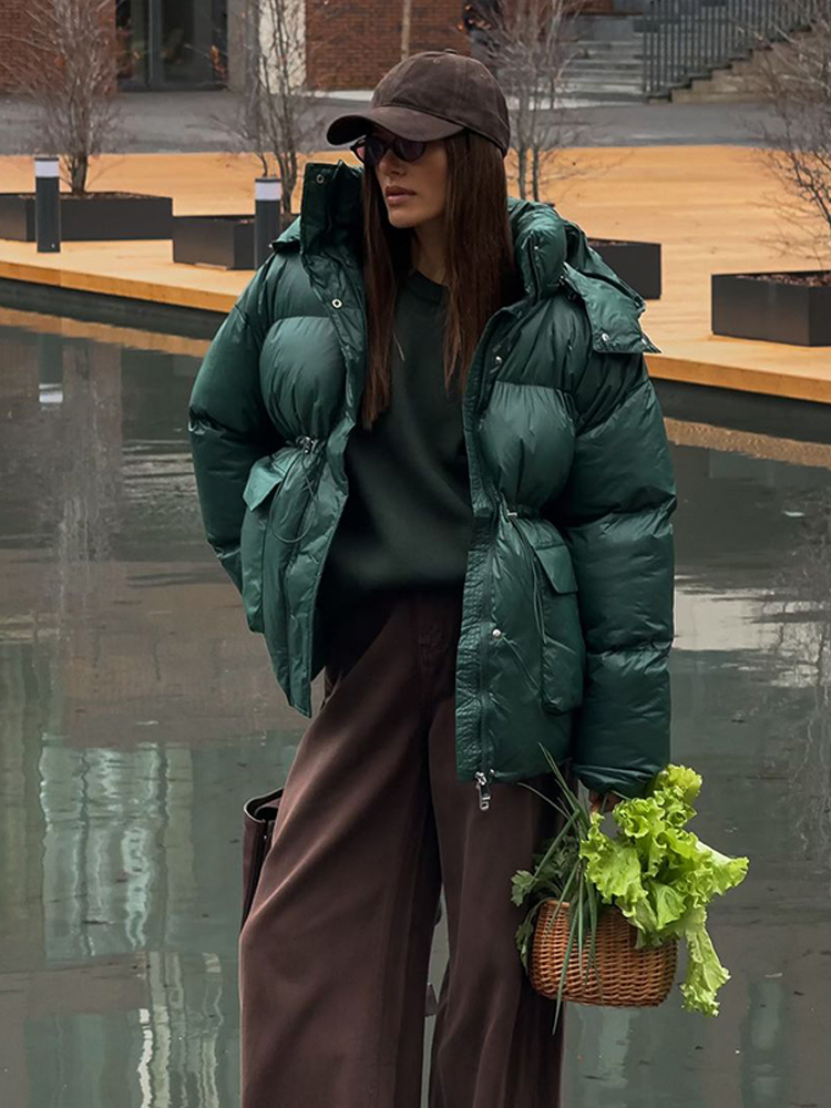 Abrigos con capucha esponjosos Vintage color Burdeos para mujer, Chaqueta de algodón con cremallera y solapa elegante, prendas de vestir cálidas para invierno